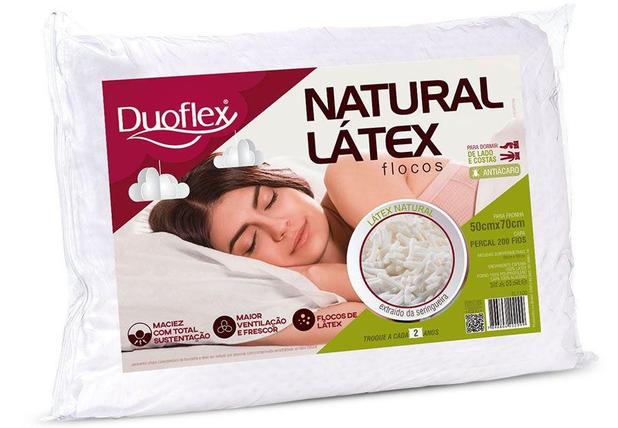 Travesseiro DUOFLEX de Flocos 100% Látex Natural - FL1100