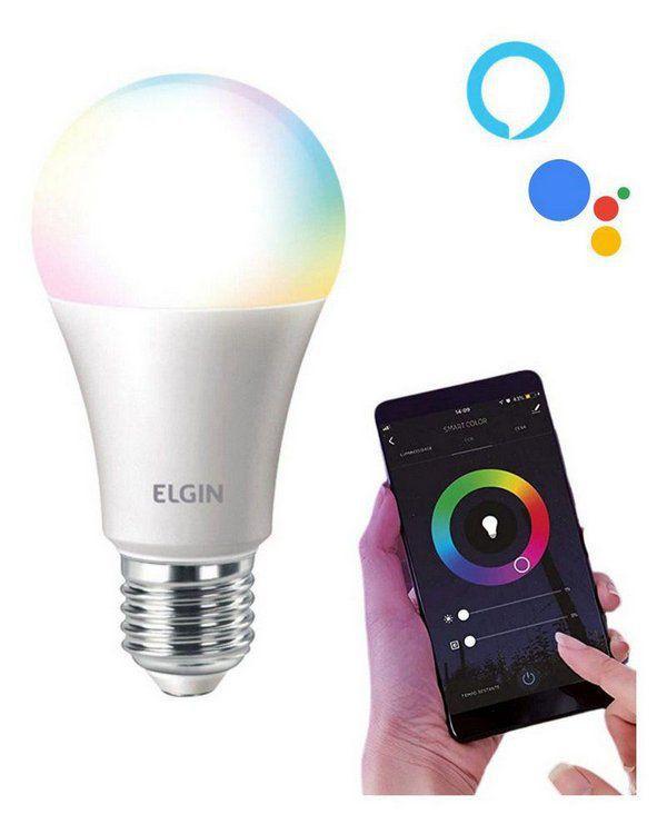 Smart Lâmpada Led Colors, 10w Bivolt Wi-FI, compatível com Alexa